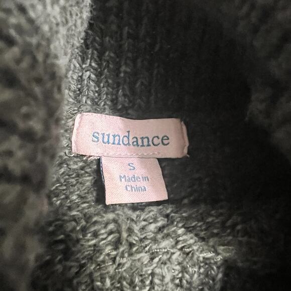 Sundance Womens Fisherman Nordic Slouchy Cable Knit Sweater Mountainview Size S - Picture 5 of 6